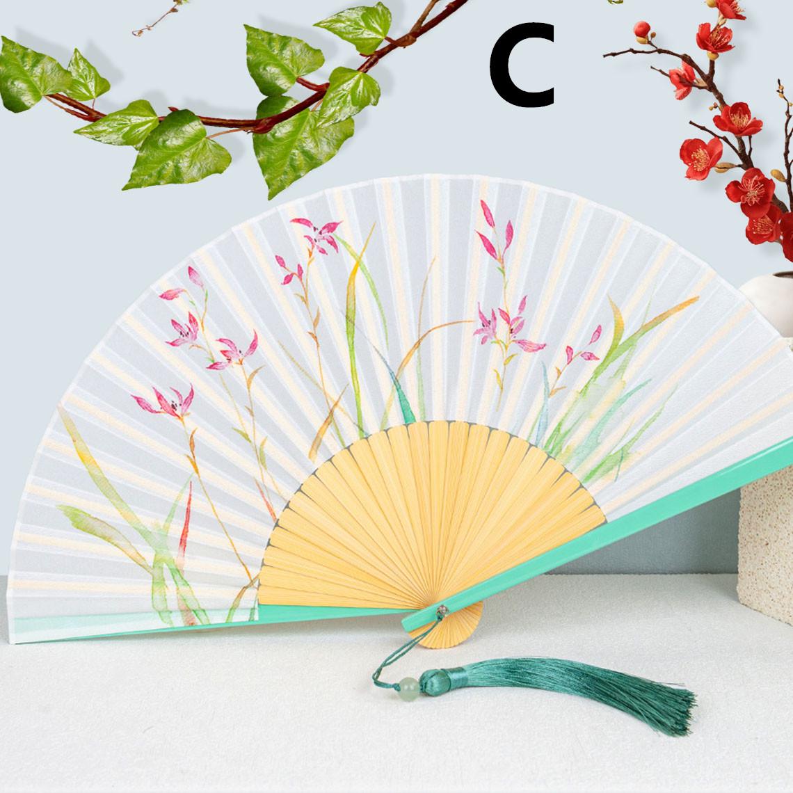 Cherry blossom branch pattern Suzhou folding fan - Image 4
